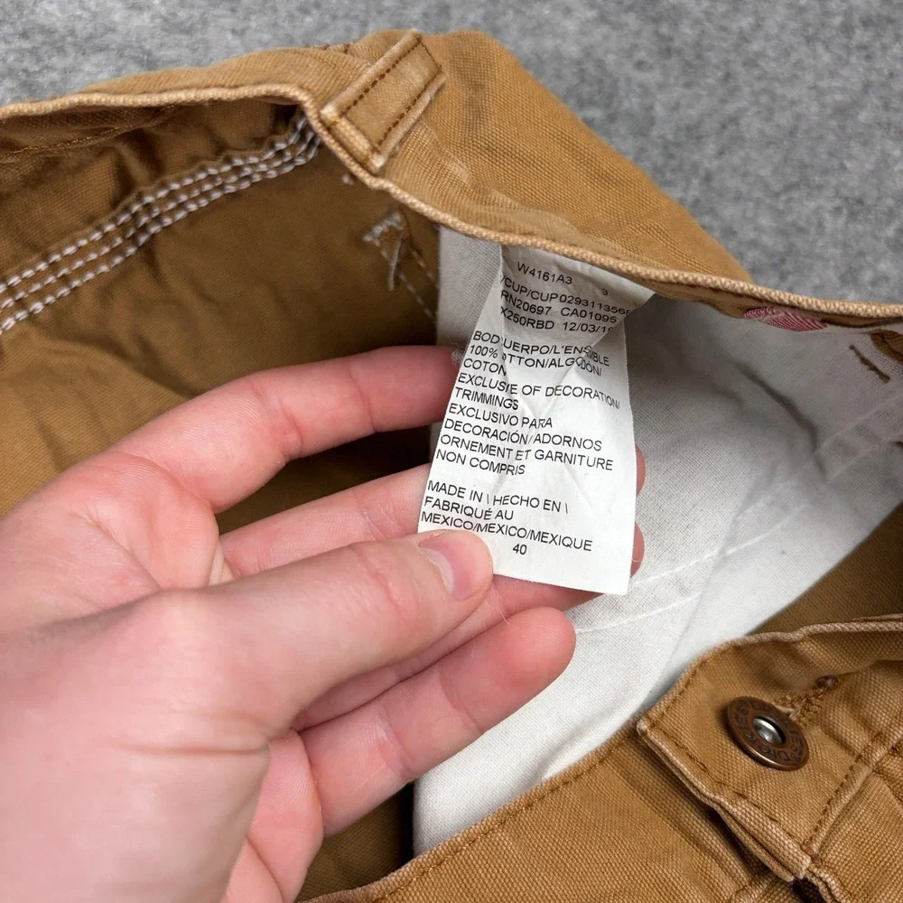 Dickies Canvas Work Shorts Mens 40 Brown Relaxed Fit Utility Rugged Workwear